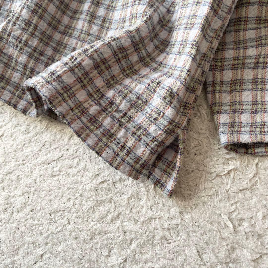 ヨーガンレール 美品 JURGAN LEHL 長袖シャツ ウール M チェック