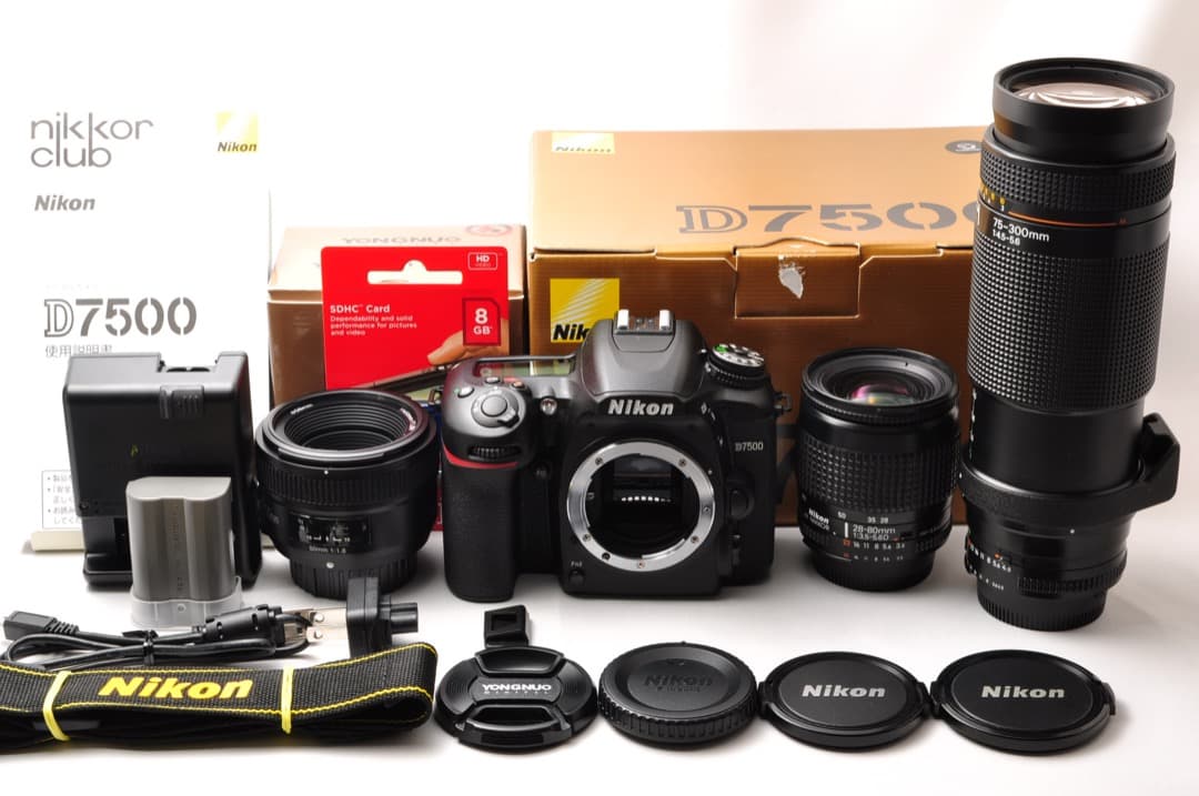 ❤️極美品❤️ニコン D7500 単焦点＆標準＆超望遠トリプルレンズセット❤️