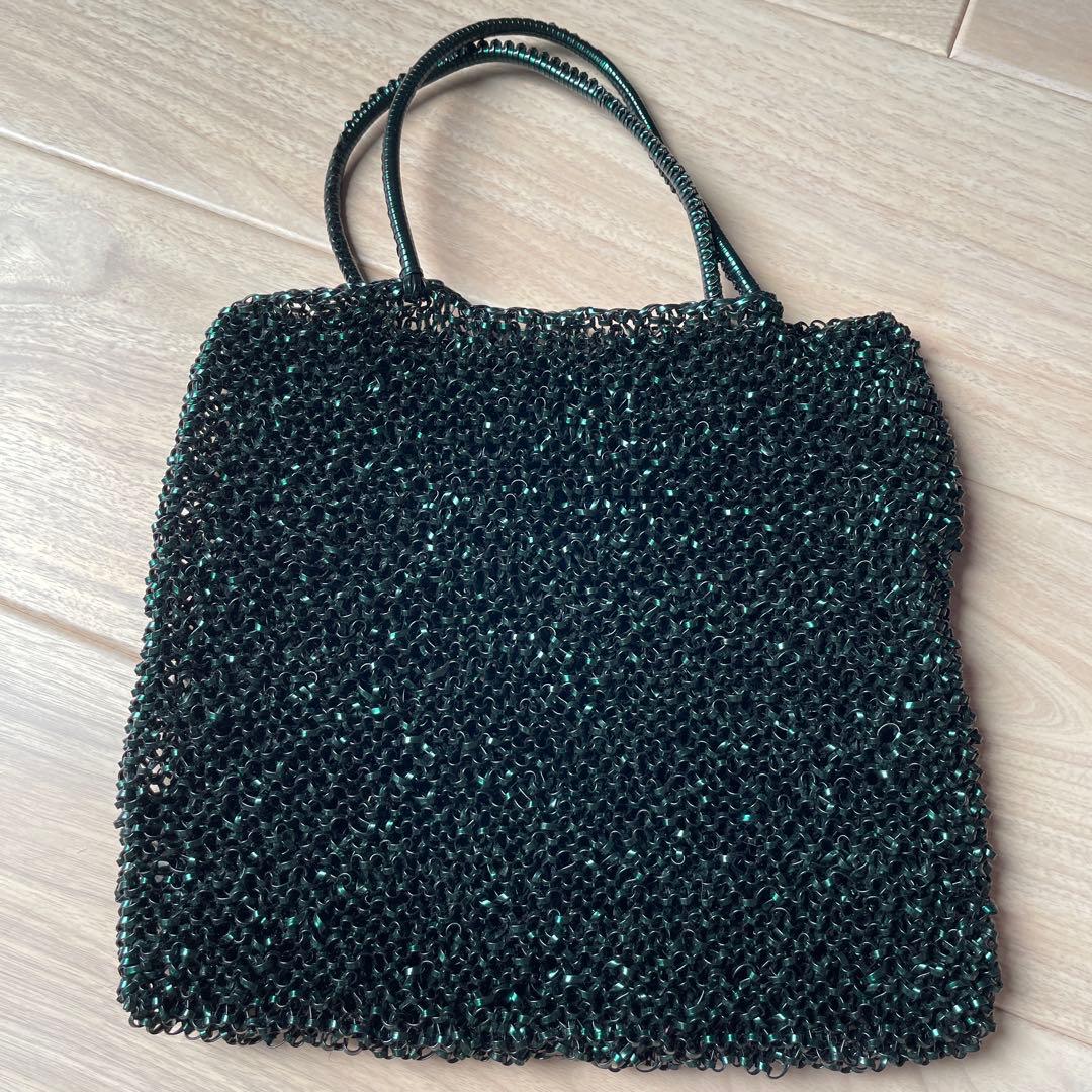 アンテプリマ　バッグ　ブルー　サファイア　バックインバック付き