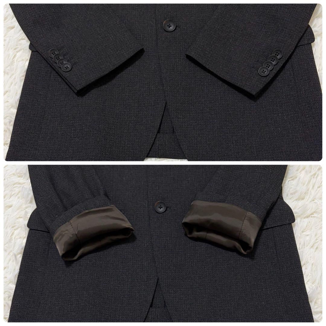 【極美品】パーフェクトスーツファクトリー 洗える3ピースセットアップ ブラウン