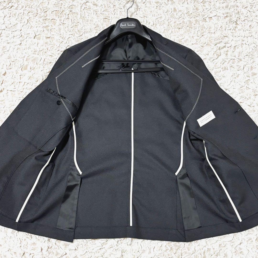 美品 マッキントッシュフィロソフィー テーラード トロッター 洗える 黒 38L