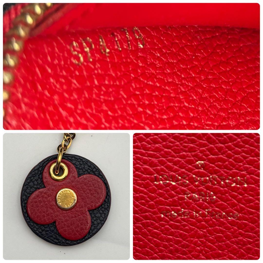 極美品 ルイヴィトン アンプラント ジッピーウォレット クレマンス フラワー 紺