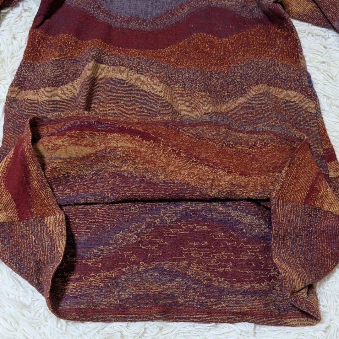 ヨーガンレール 現行 サハラチュニック 総柄 赤系 M