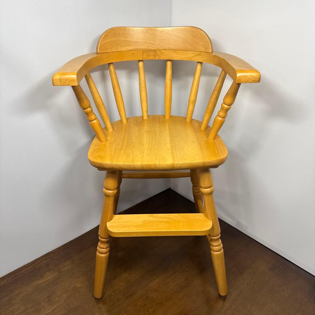 ろん 【美品】 木製 ベビーチェア キッズチェア