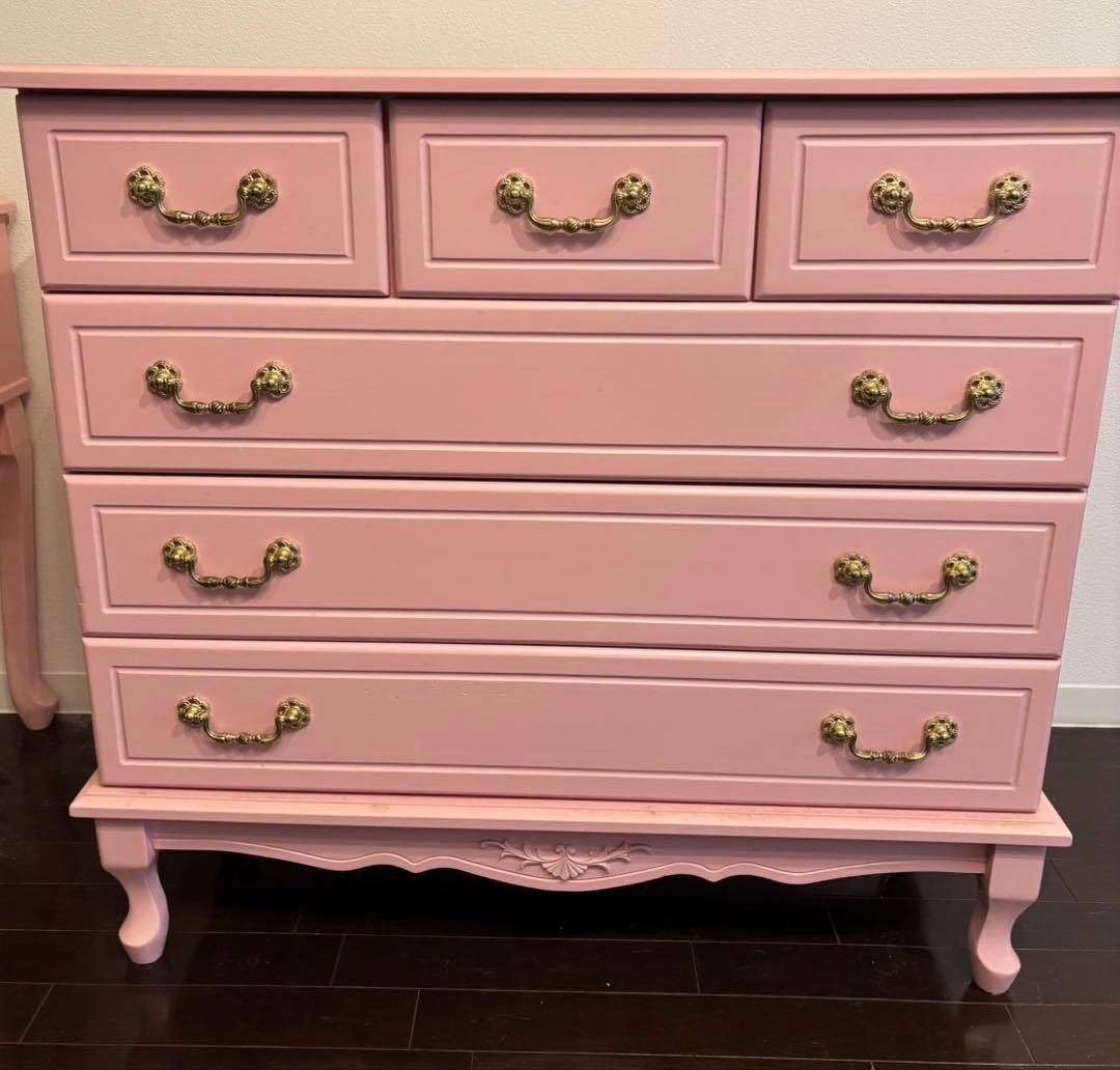 ゆ*い様 猫脚家具☆ピンク☆姫系チェスト