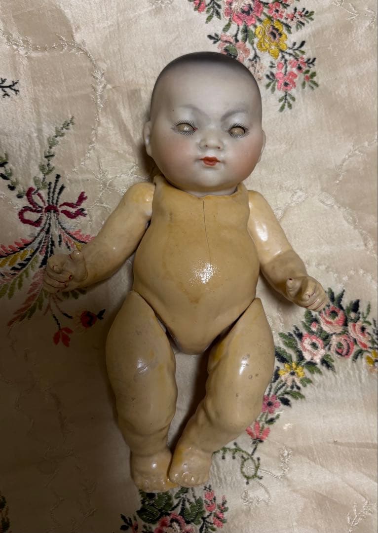 アンティークビスクドール アーモンドマルセル オリエンタルベビーアジアンドール