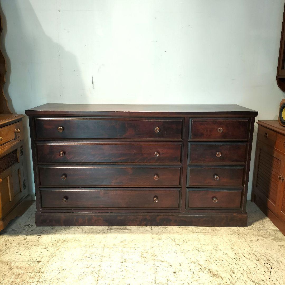 M♦北海道　民芸家具　4段チェスト　 和光木材