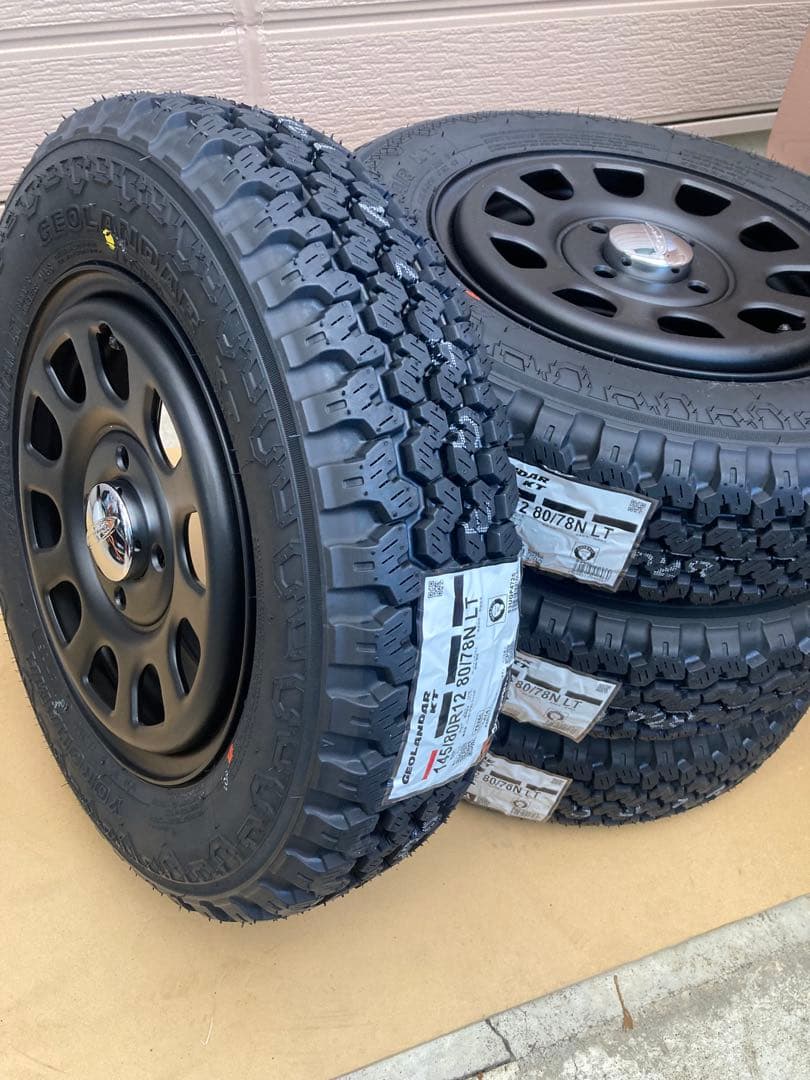 あーさん専用145/80r12 送料込み ゴツゴツタイヤ デイトナホイール