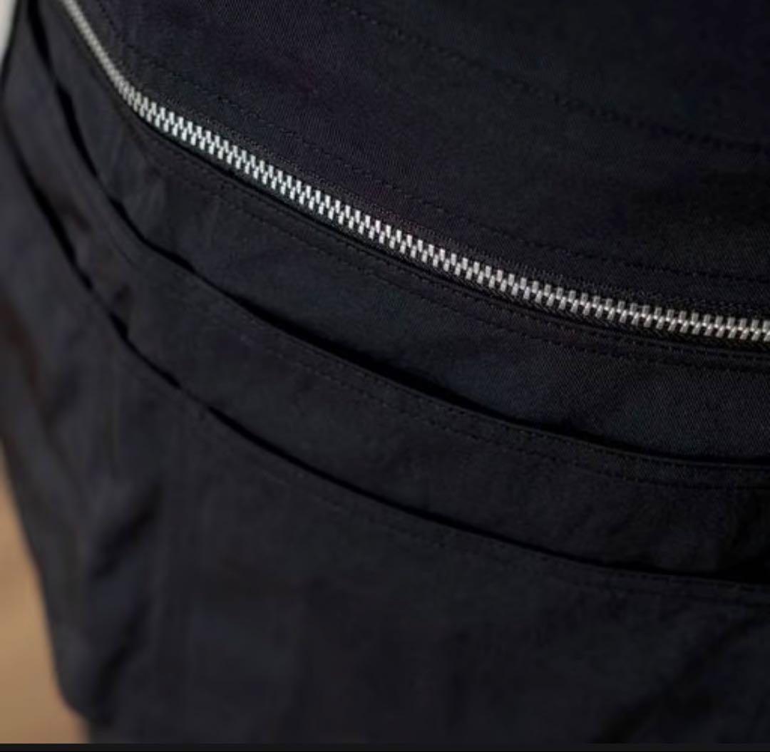 pockets Long black nylon chino 美容師　エプロン