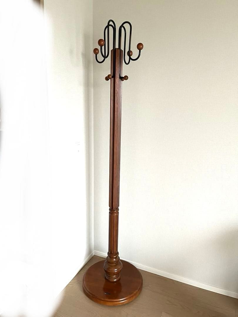 本日正午削除 最終価格 karimoku 木製スタンド型ポールハンガー