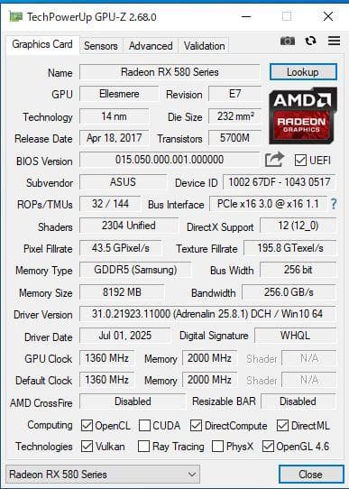 【週末セール】ASUS ROG STRIX Radeon RX 580 8GB