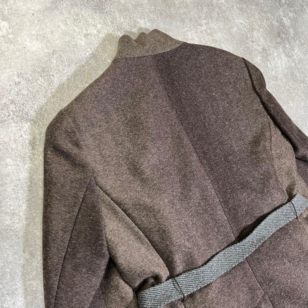 極美品 ブルネロクチネリ　ウール　ジャケット　ベルト　高品質　42 ブラウン