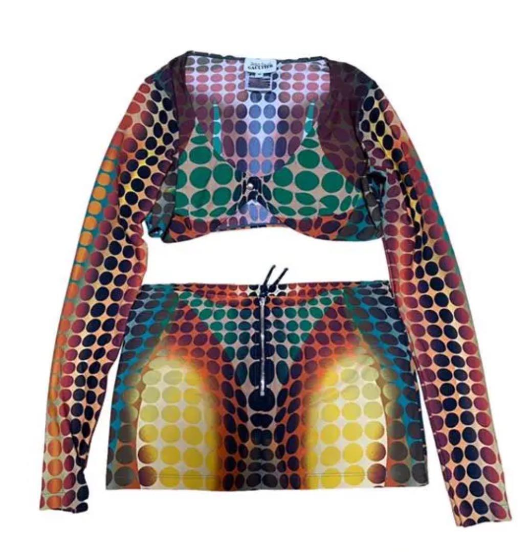 ジャンポールゴルチエ　サイバー　ドット　セットアップ　カットソー  + スカート