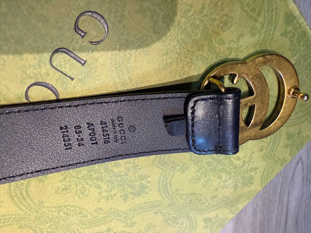 GUCCIのGGマーモント レザー ベルト