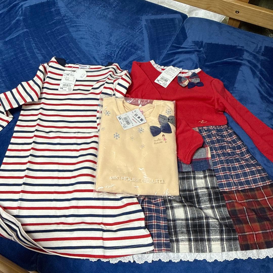 新品未使用ミキハウス120cm 3点