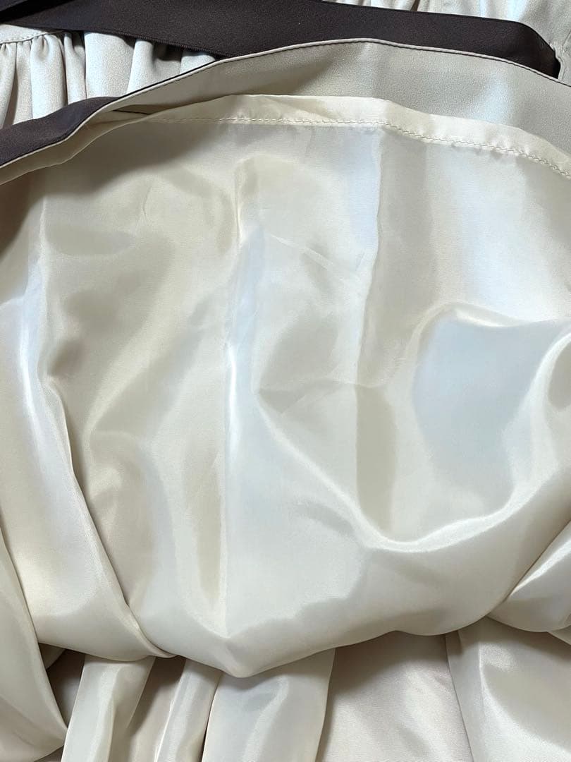 【美品】Innocent World リボンバイカラーJSK ミルクティー色