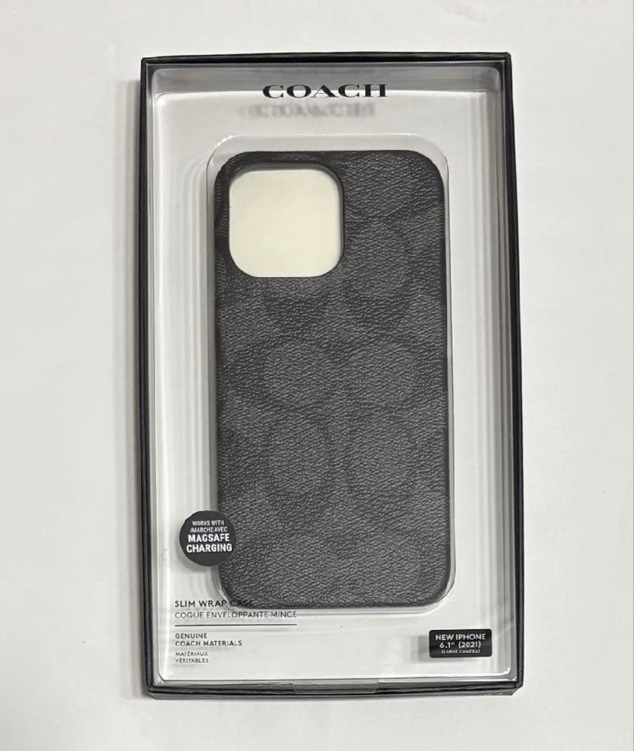 COACH コーチ iPhon13pro ハードケース キャンバス ブラック