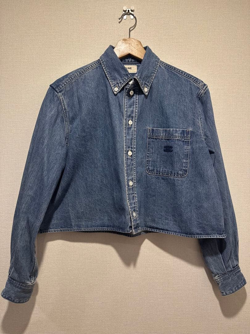 CELINE デニムシャツ S クロップド丈