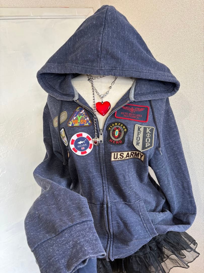 レア✴︎ワッペン軍もの平成ギャルフェアリーグランジNANA平成ギャルy2k古着屋