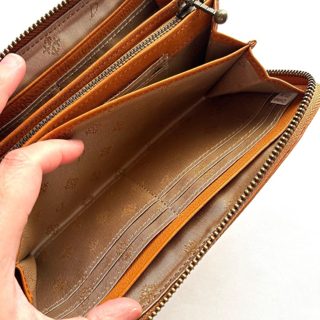 【新品】DAKOTA ダコタ アーブル クルミ 胡桃 ラウンドファスナー長財布