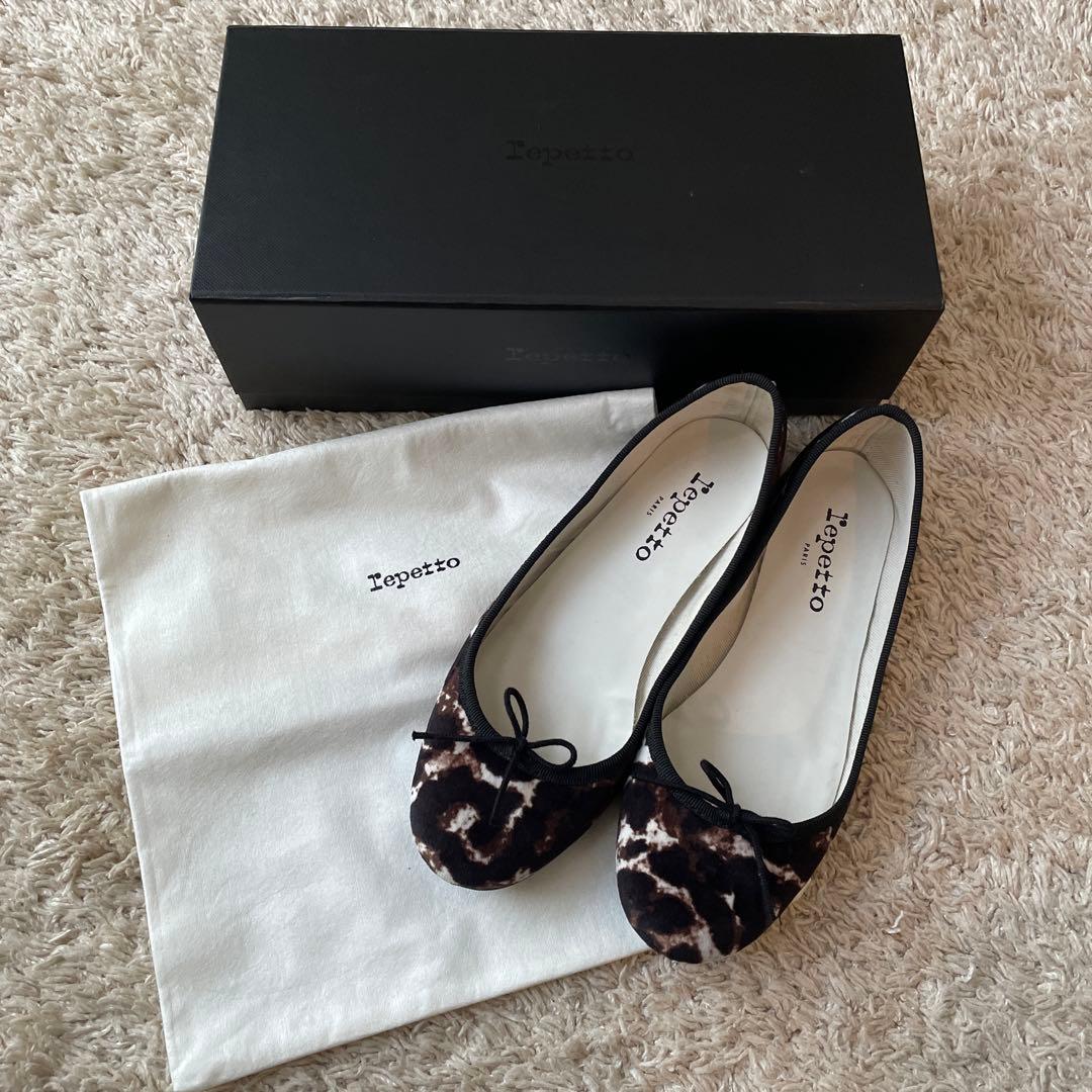 repetto レペット　37 バレエシューズ　CENDRILLON レオパード