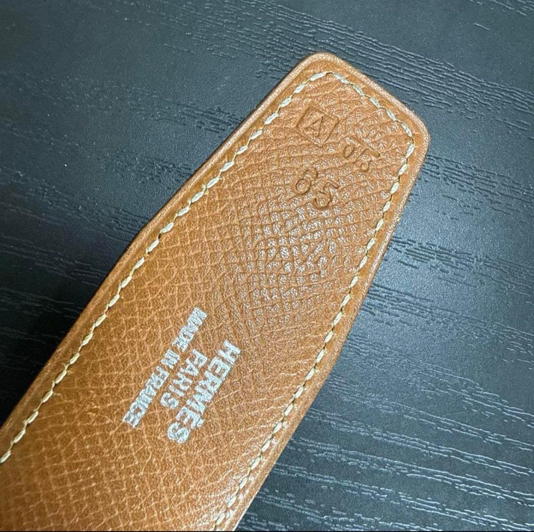 HERMES エルメスコンスタンスリバーシブルベルト65シルバーバックル　美品