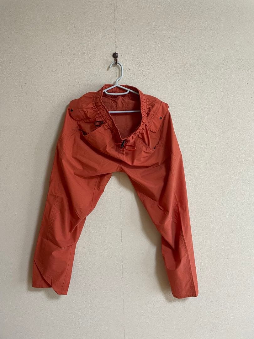 山と道　オレンジ アウトドア　ウエストゴム　レディース　M