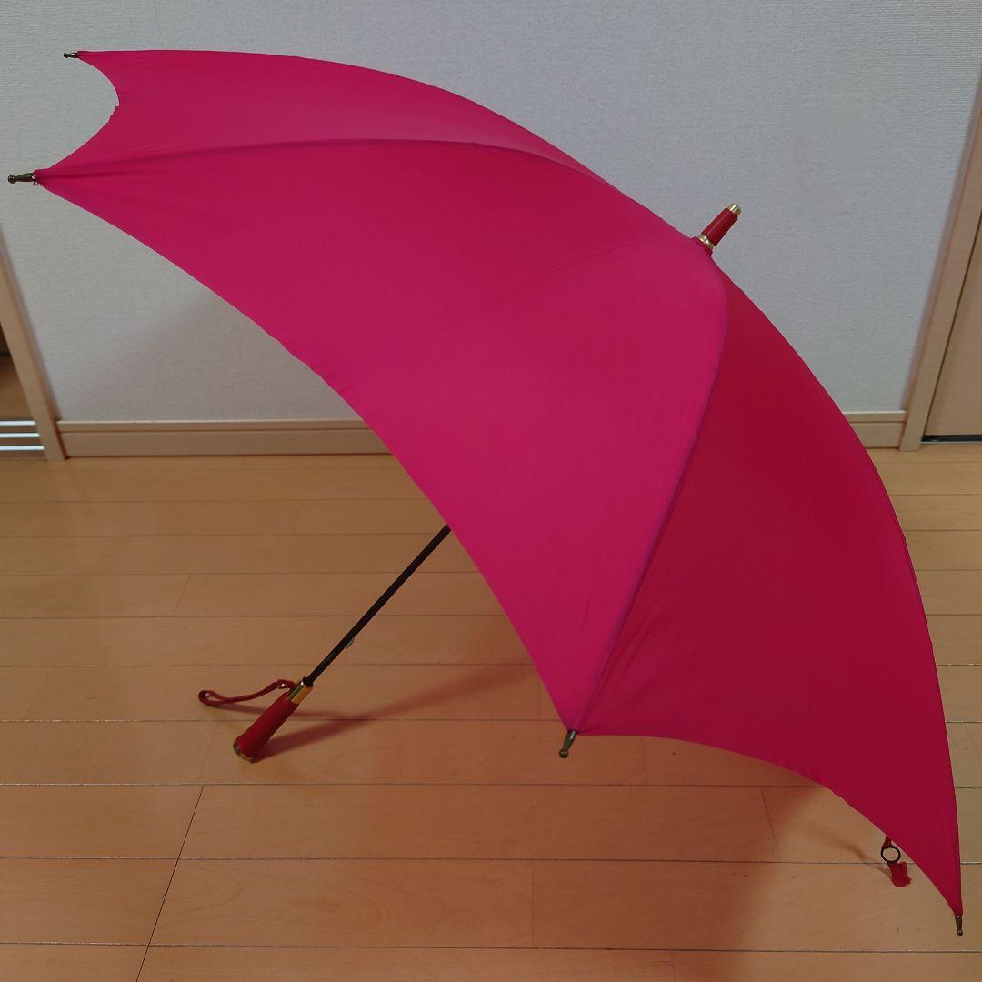 英国製高級傘FOX UMBRELLAS フォックスアンブレラレッド〜ピンク長傘