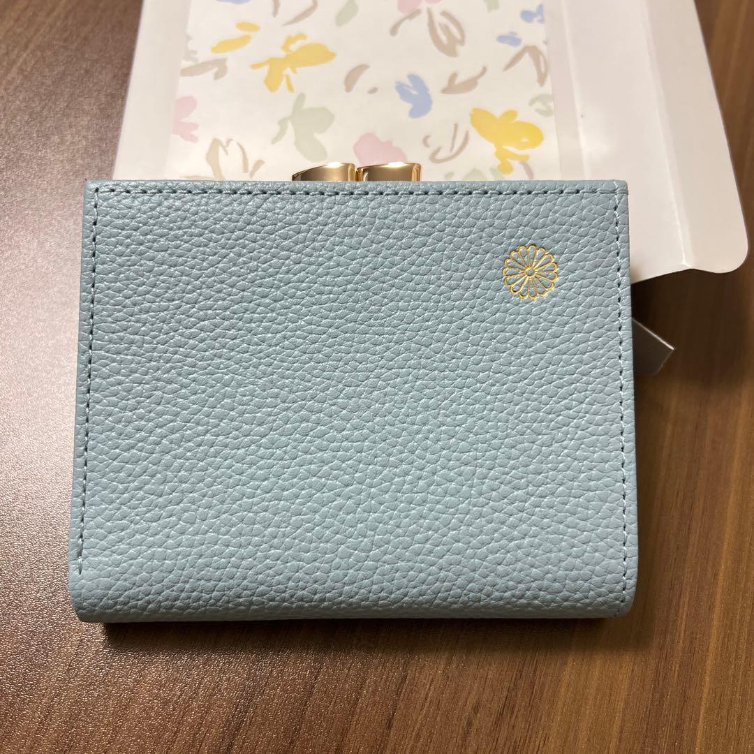 皇居財布　がま口　ブルー