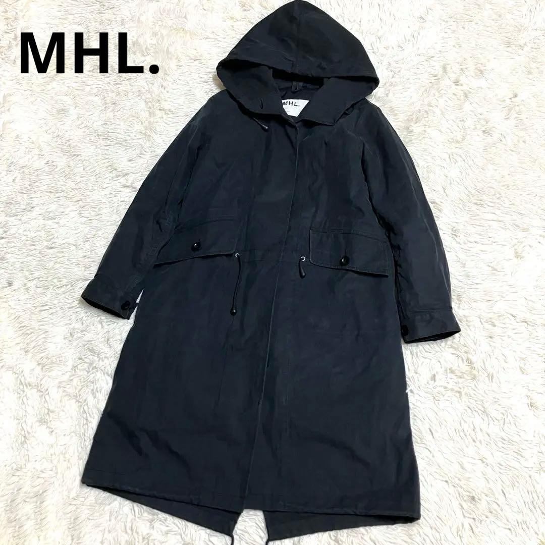 マーガレットハウエル MHL. モッズコート ライナー付き 人気デザイン 黒 M