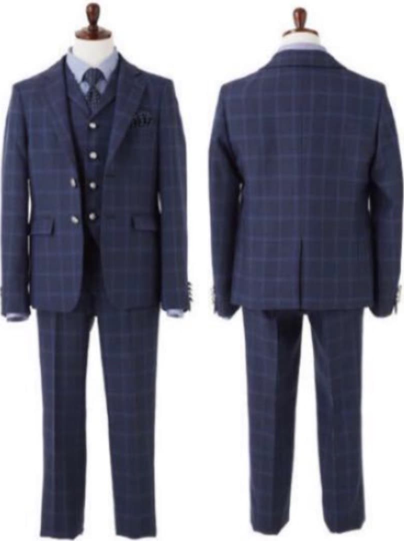 ワンダーファクトリー 3ピーススーツ 170サイズ 5点セット 卒業式 男の子