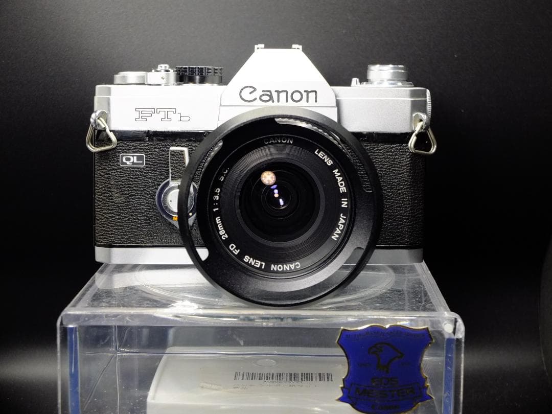 キャノンFTb前期型シルバー／FD28mmf3.5SC付【実写確認済整備品】