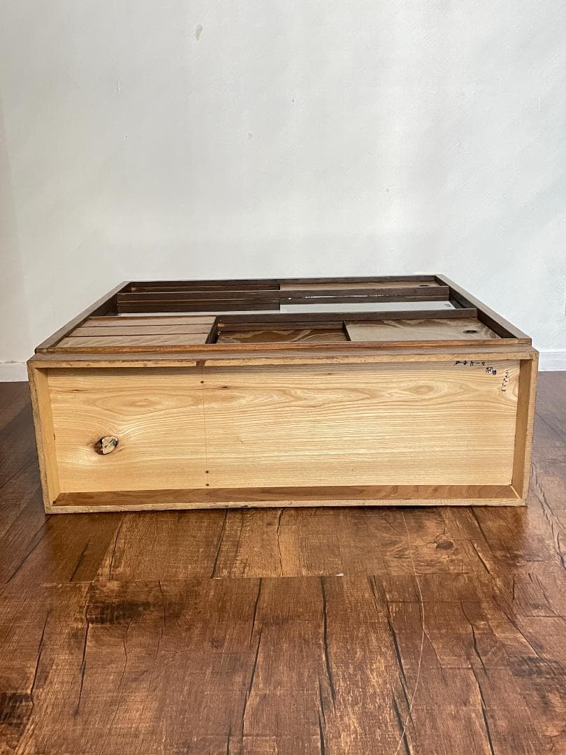 【昭和レトロ】茶ダンス｜収納棚｜ガラス戸付き｜キズあり｜木目調｜ヴィンテージ家具