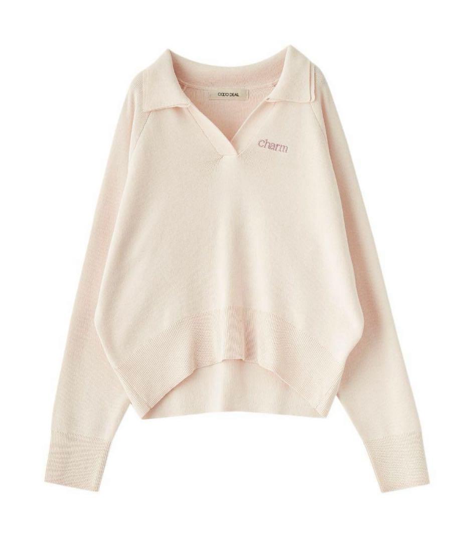 新品未使用　ココディール　Wカラースキッパーニットプルオーバー　25ss