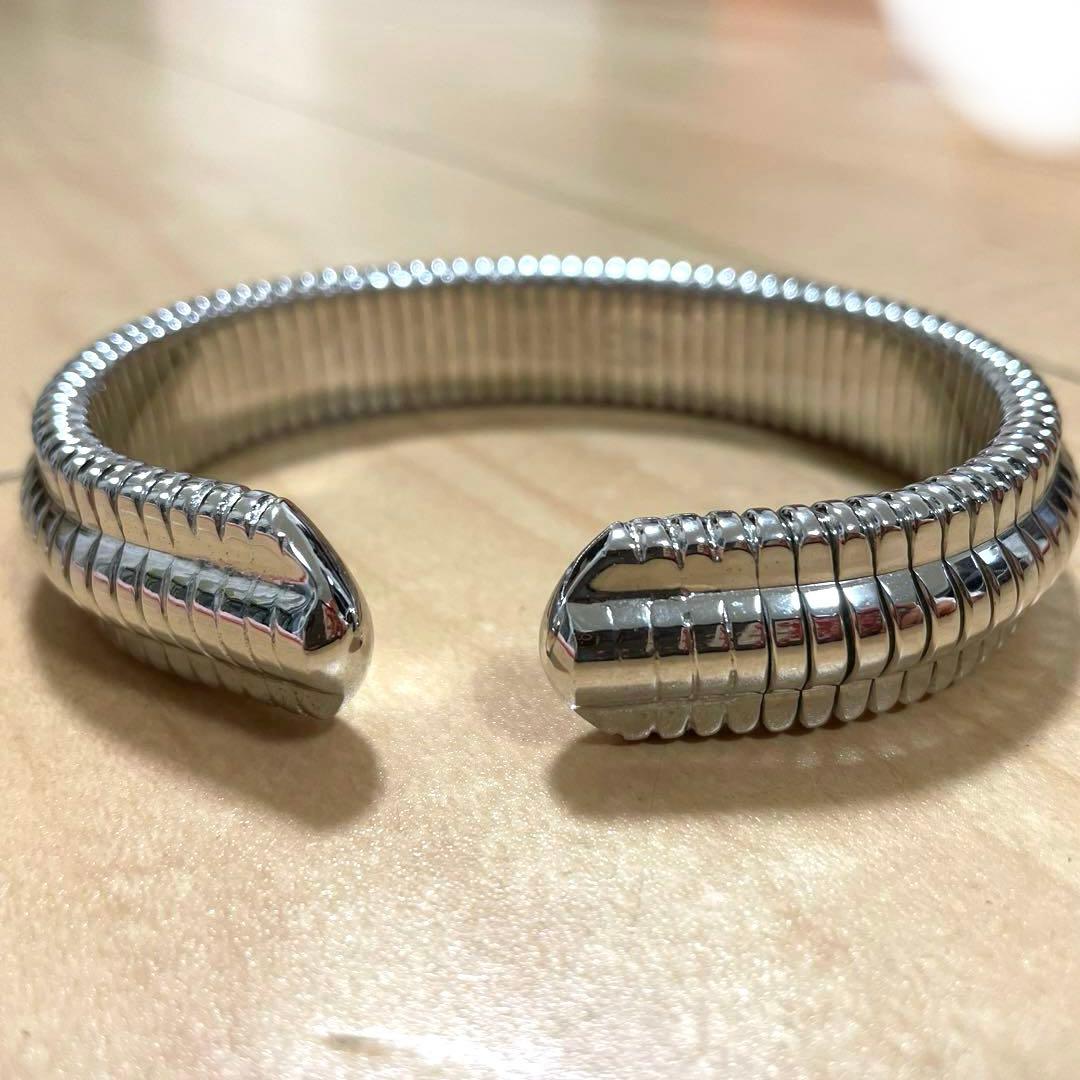 美品 orgone オルゴンリング バングル ブレスレット シルバー系 施術用