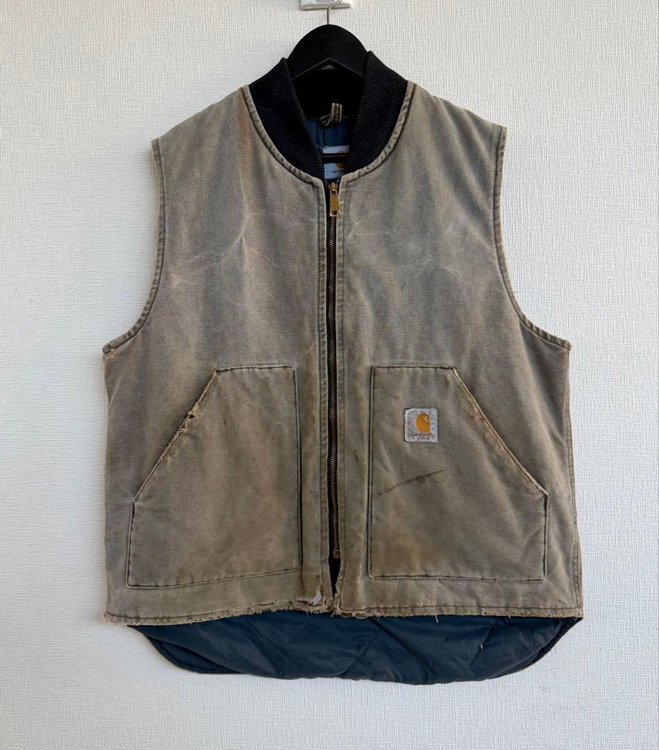 超超スペシャル 80s 星タグ ヴィンテージ カーハート ベスト L グレー