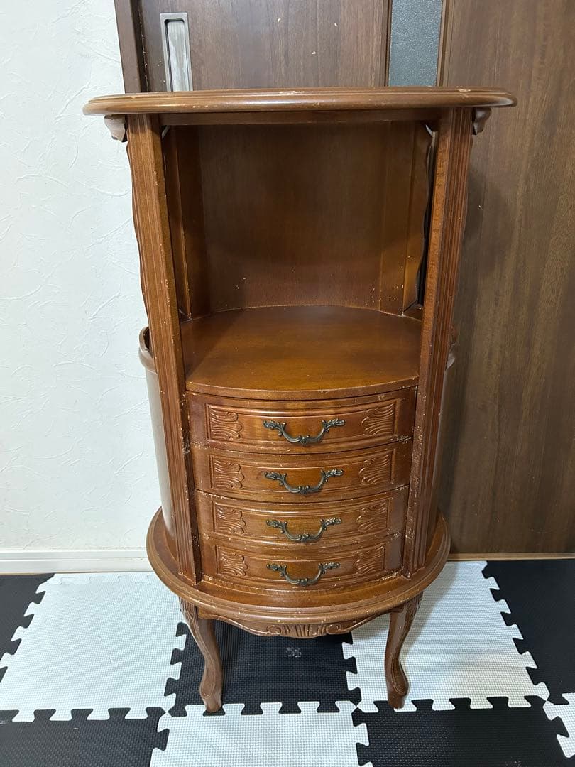 アンティーク　猫脚　キャビネット　電話台