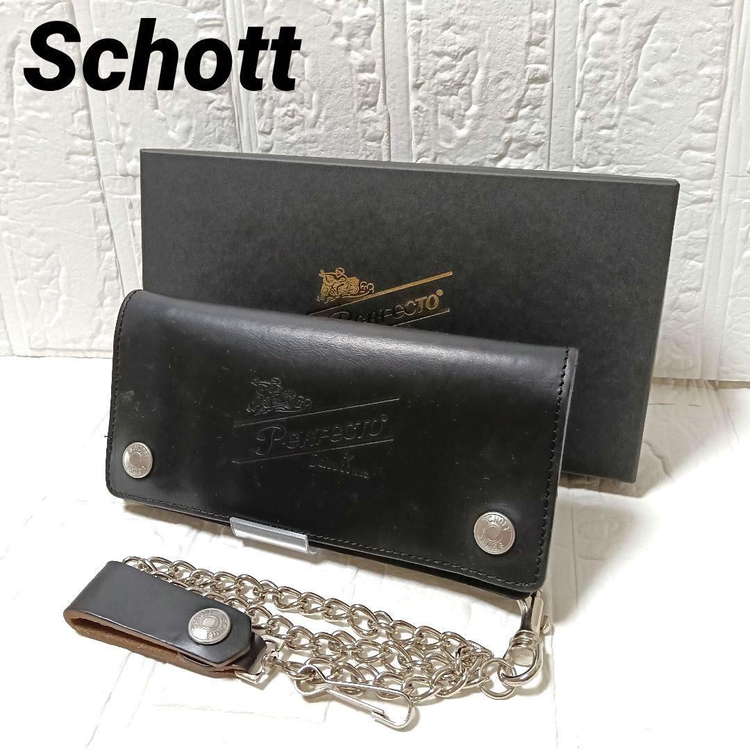 Schott 長財布 PERFECT WALLET HORWEEN 牛革 箱付