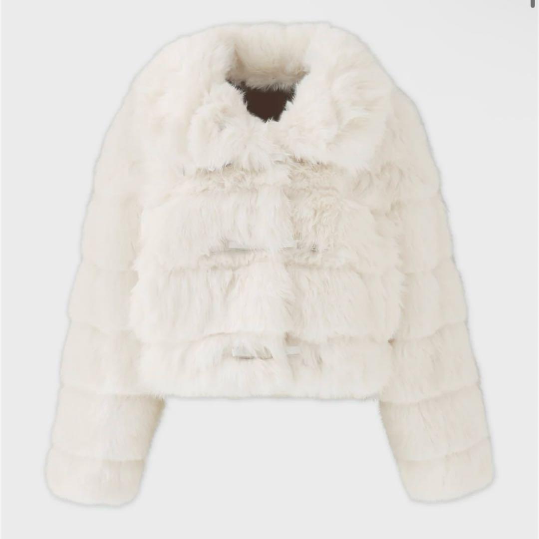 ジャケット・アウター M me eme 2way luxe faux fur coat