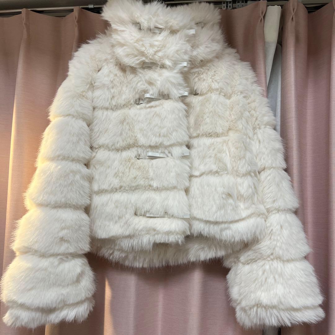 ジャケット・アウター M me eme 2way luxe faux fur coat