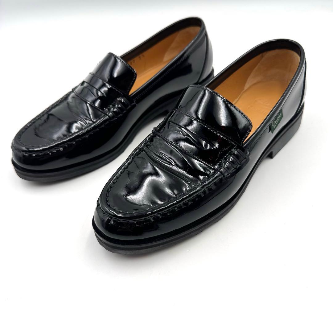 美品✨Paraboot ローファー　ブラック　エナメル　23cm