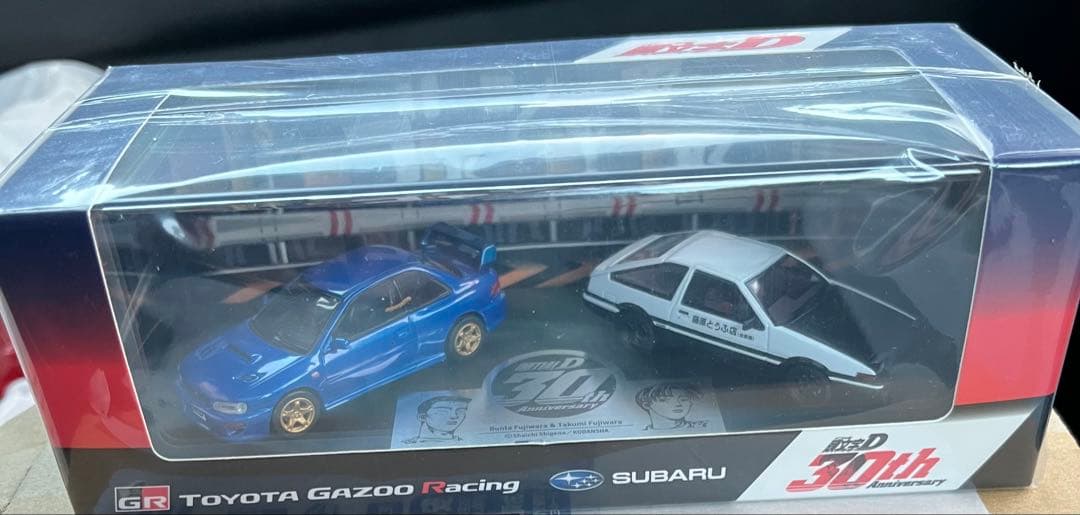 【1500台限定・サイン入】頭文字D 30周年 1/64 トレノ&インプレッサ