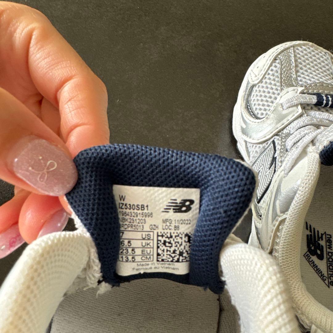 【希少】ニューバランス530 キッズ 13.5cm ホワイト/シルバー