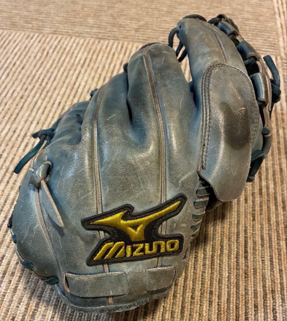 即戦力　ミズノ　野球　硬式　ピッチャーグローブ　ブルー　男性使用　1/18取下