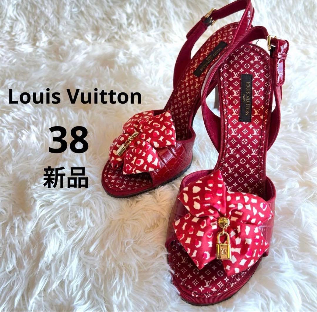 ルイヴィトン サンダル　38 新品未使用　レッド　赤　半額以下