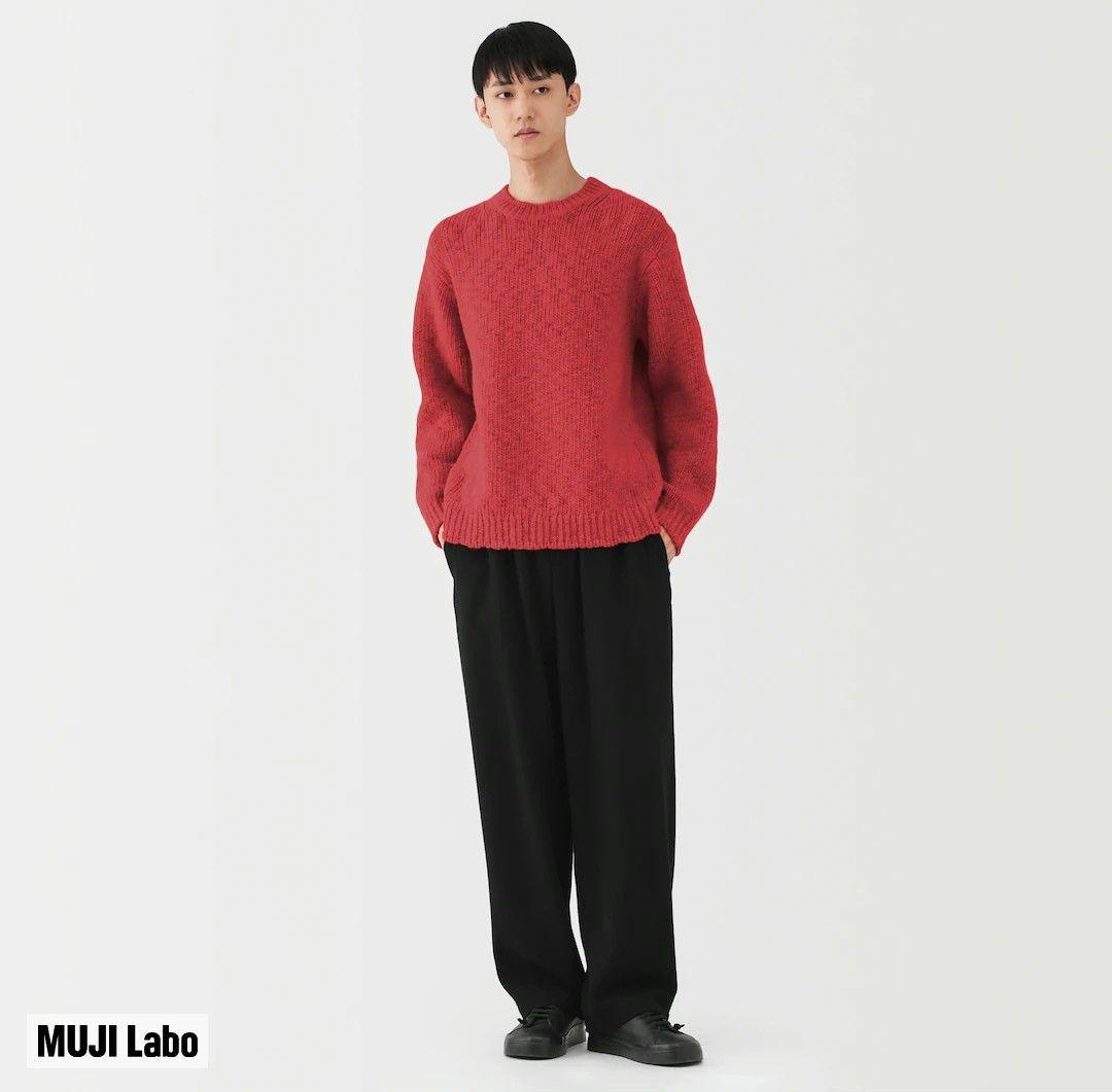 【MUJI Labo 25AW】紳士　メリノウールローゲージクルーネックセーター
