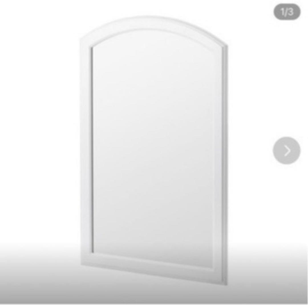 値下げ！新品★IKEA★ホワイトアーチ型ミラー　女優ミラー用鏡 マトレダール