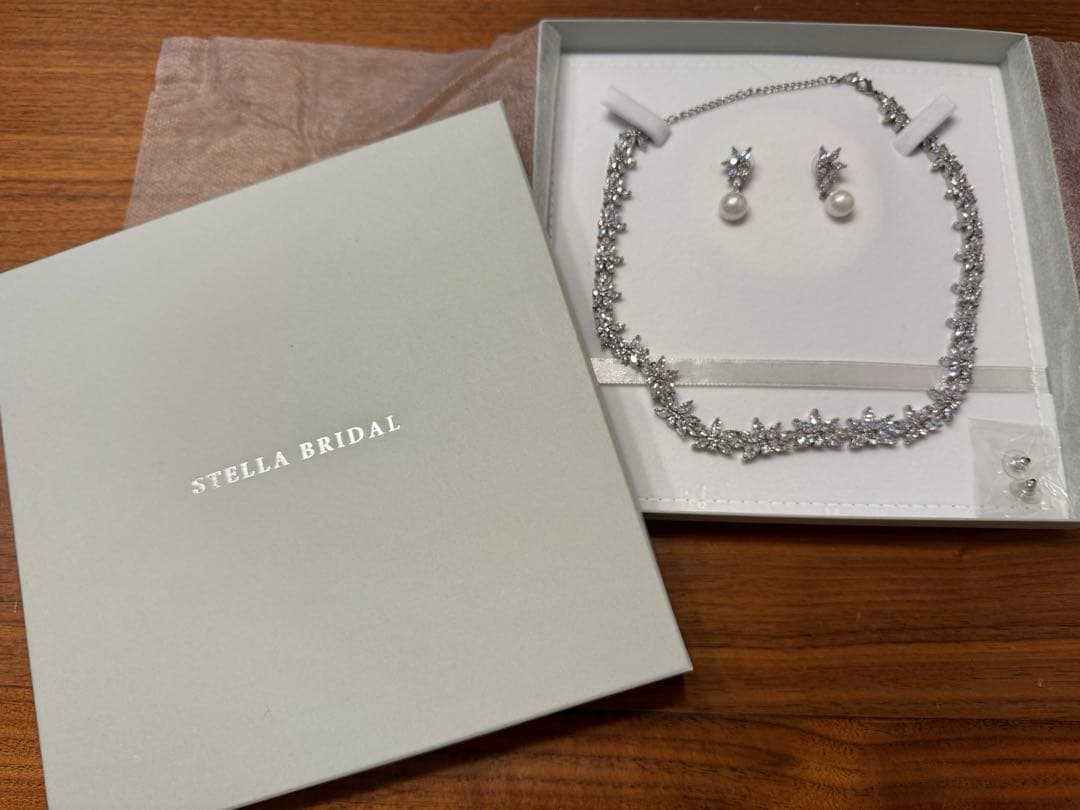 Stella Bridal キュービックジルコニア アカシア ネックレス＆ピアス