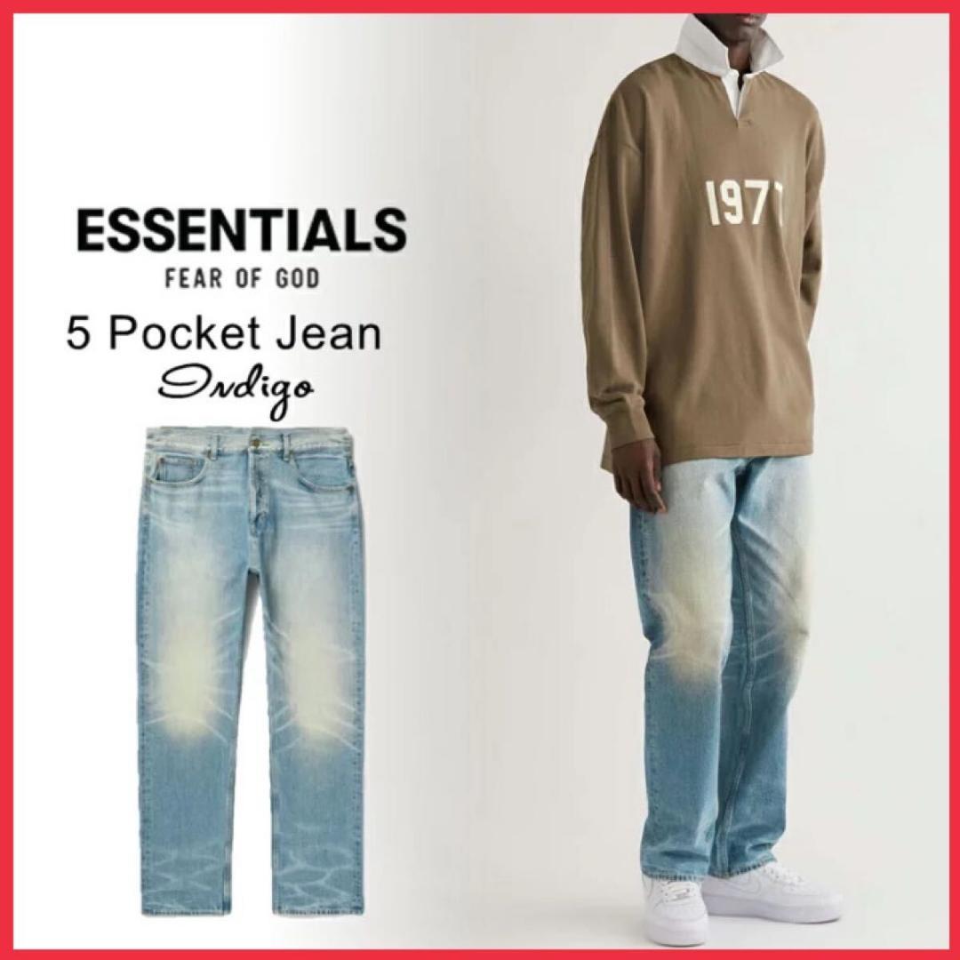 エッセンシャルズ デニム ジーンズ インディゴ 5Pocket Jean パンツ