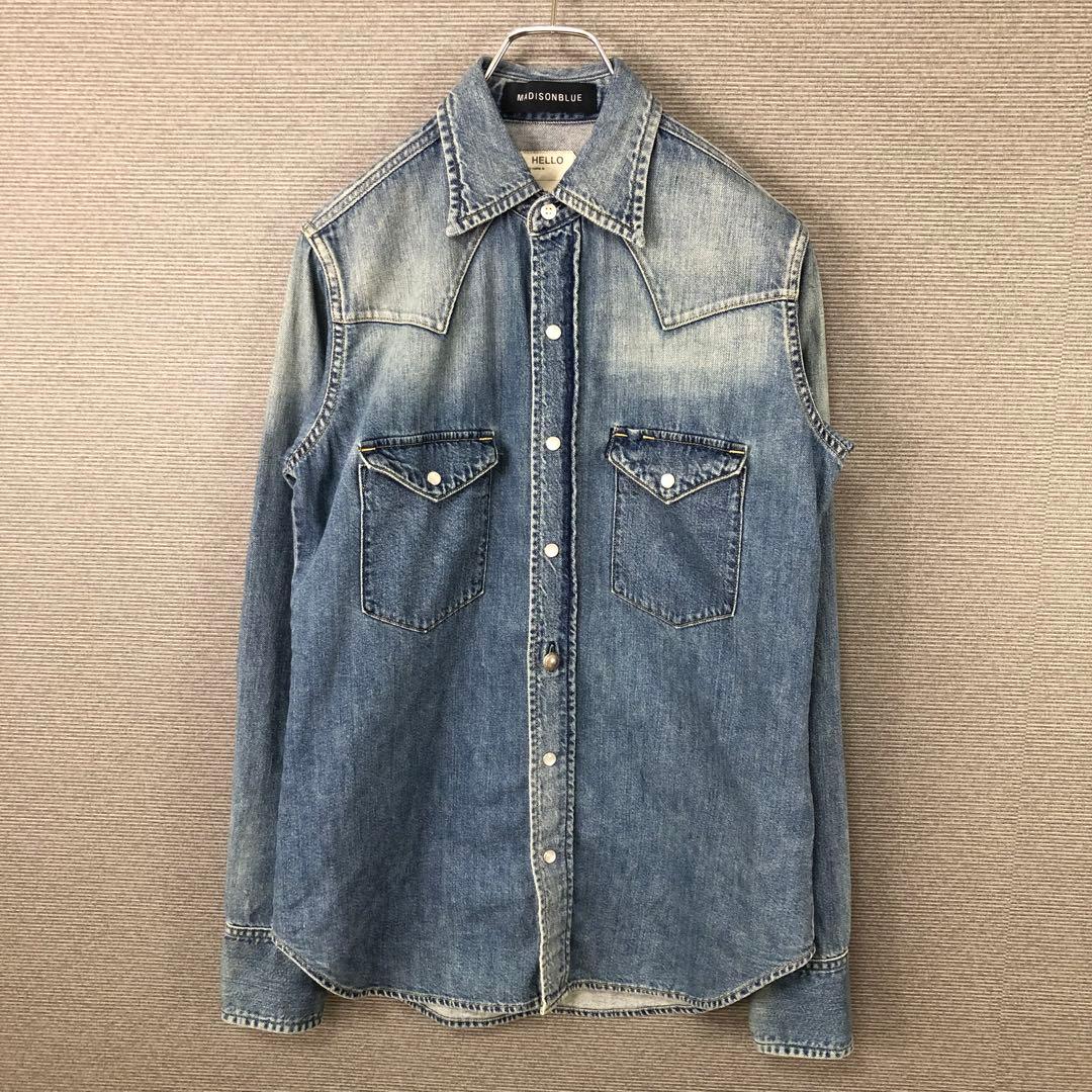 MADISON BLUE ウェスタンデニムシャツ 0 ブルー